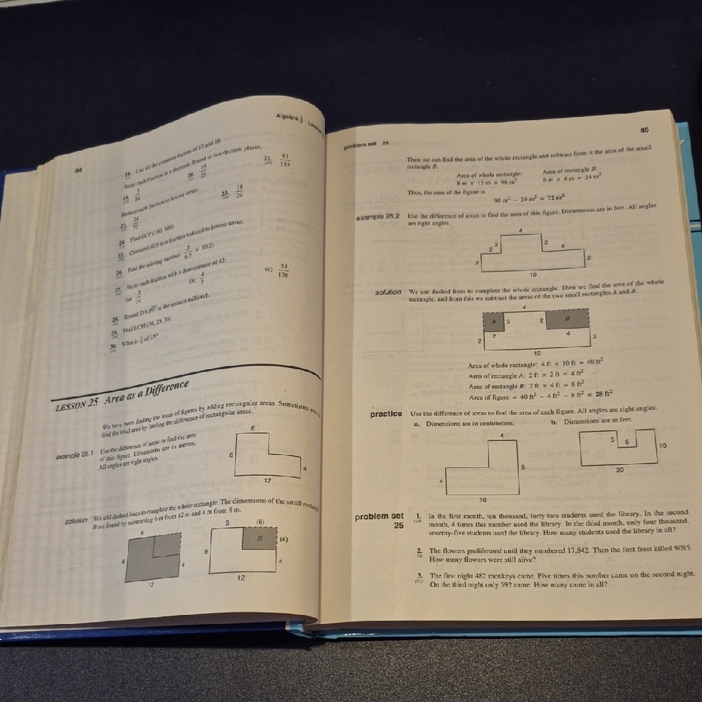 Algebra 1/2 Textbook - Blue - Picture 3 of 4